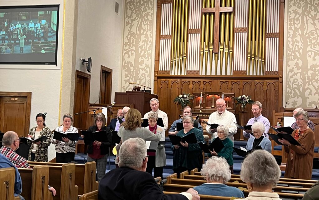 Grace United Methodist Church choir performing.