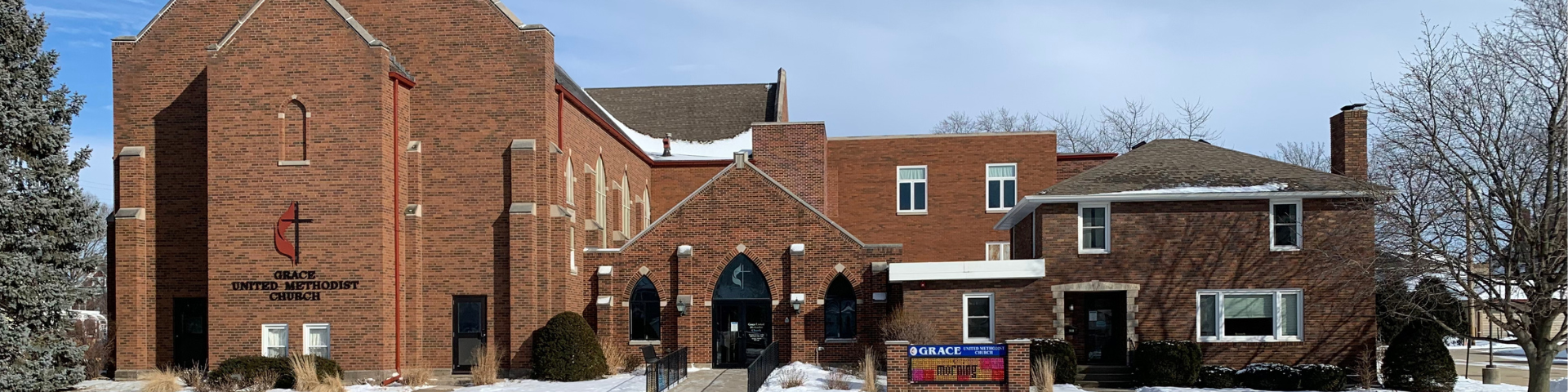 Exterior of Grace United Methodist Church, Geneseo, Ill.