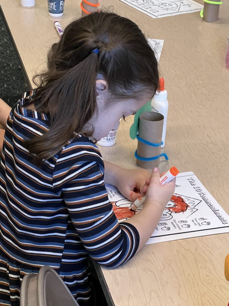 Coloring at Sunday School